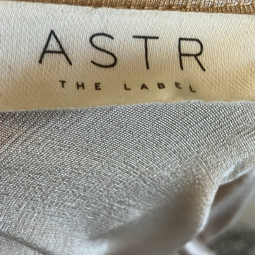 ASTR The Label Barcelona Bodysuit Womens Sz M Pink Shine Metallic Long Sleeve - Picture 5 of 7